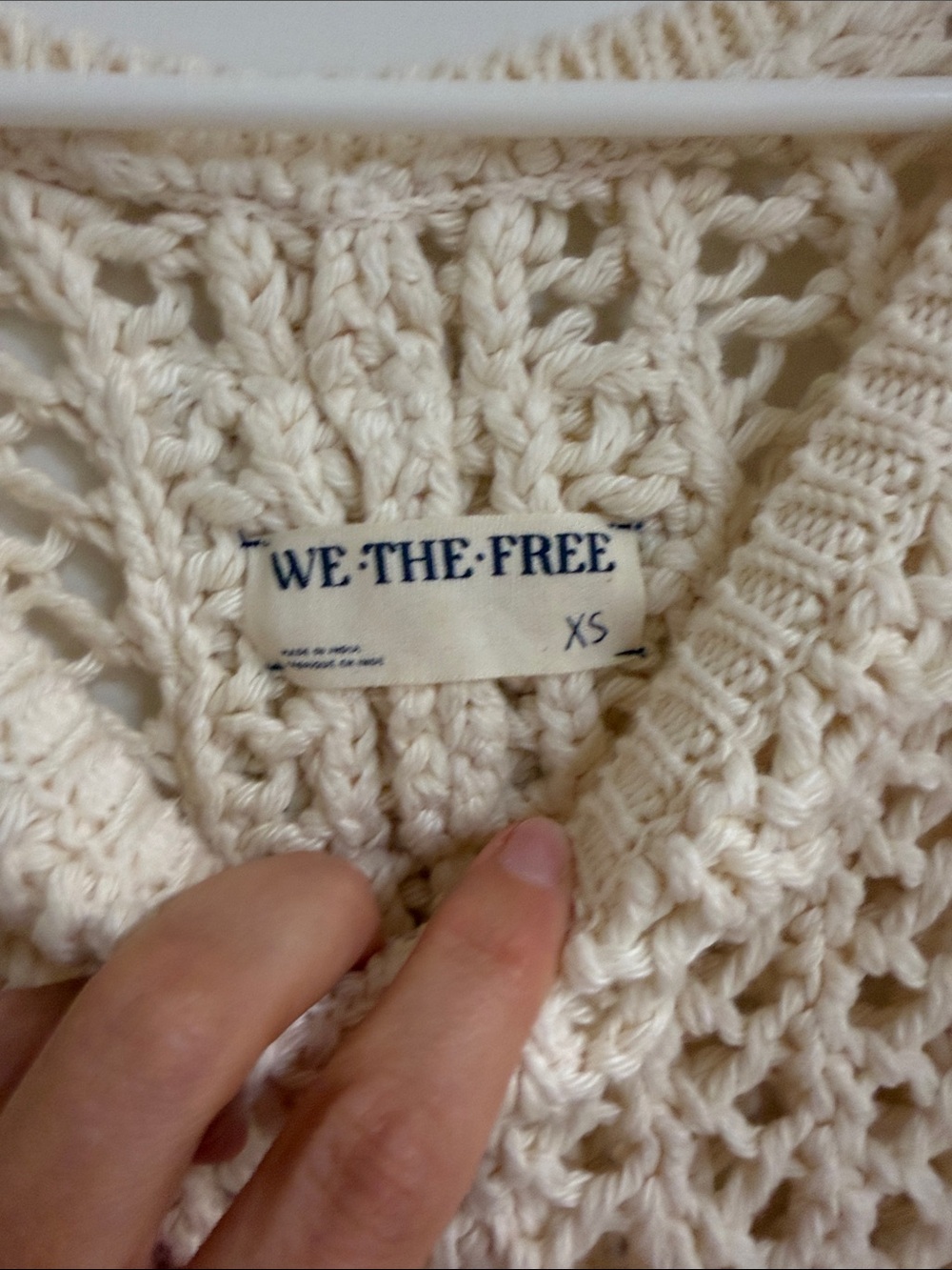 We The Free Open-Knit Scoop Neck Sweater in Cream - Picture 2 of 2